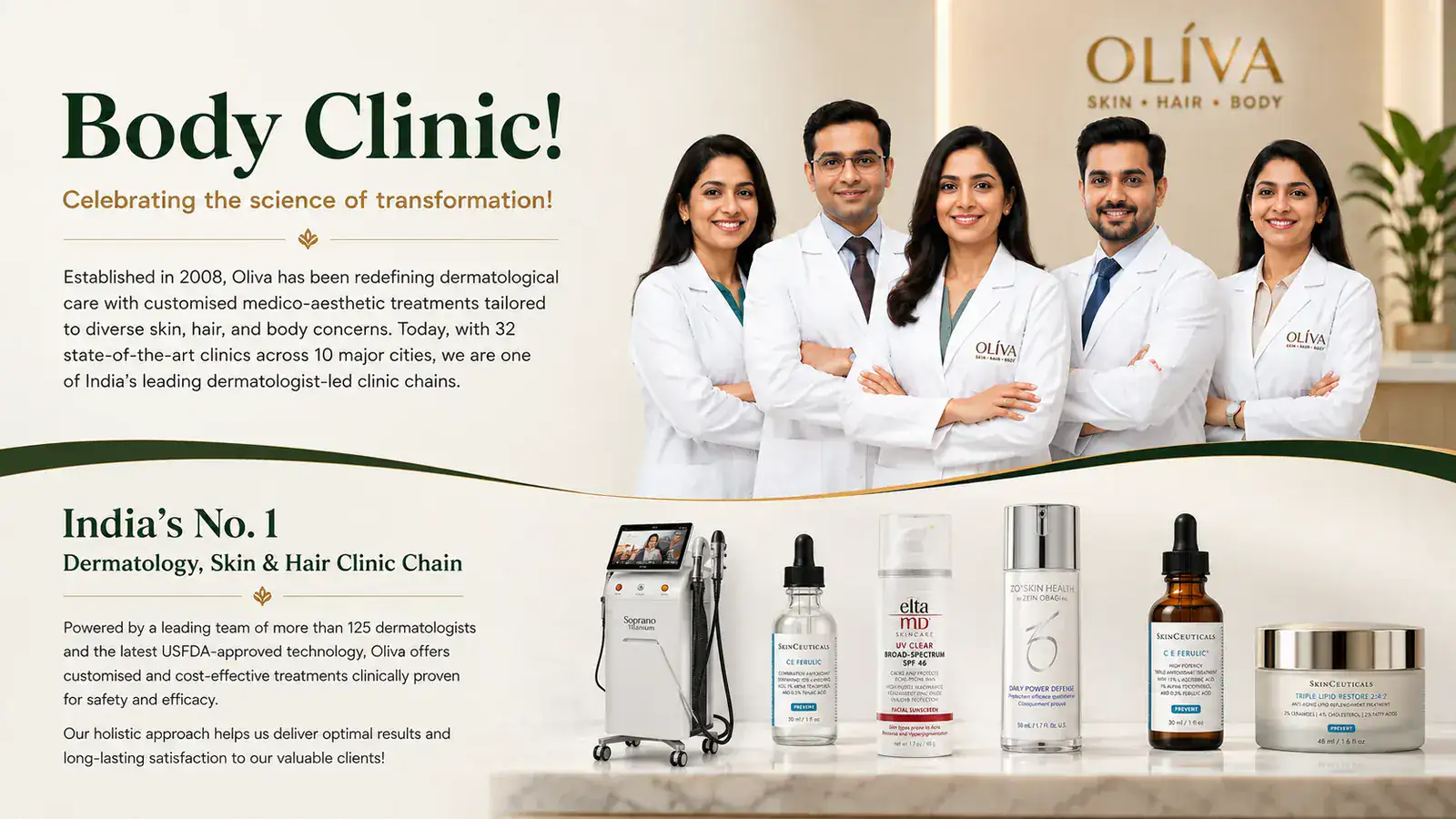 Oliva Clinic — Shopify build by Tushar Jain